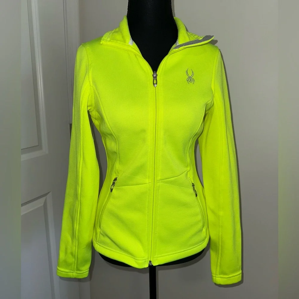 Spyder Neon Yellow Zip-Up Jacket